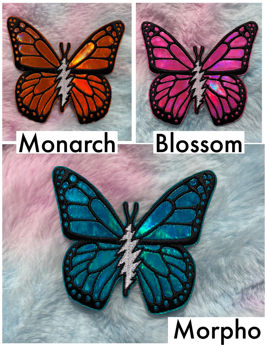 Hand Embroidered Butterfly Patches – Midnight Sun