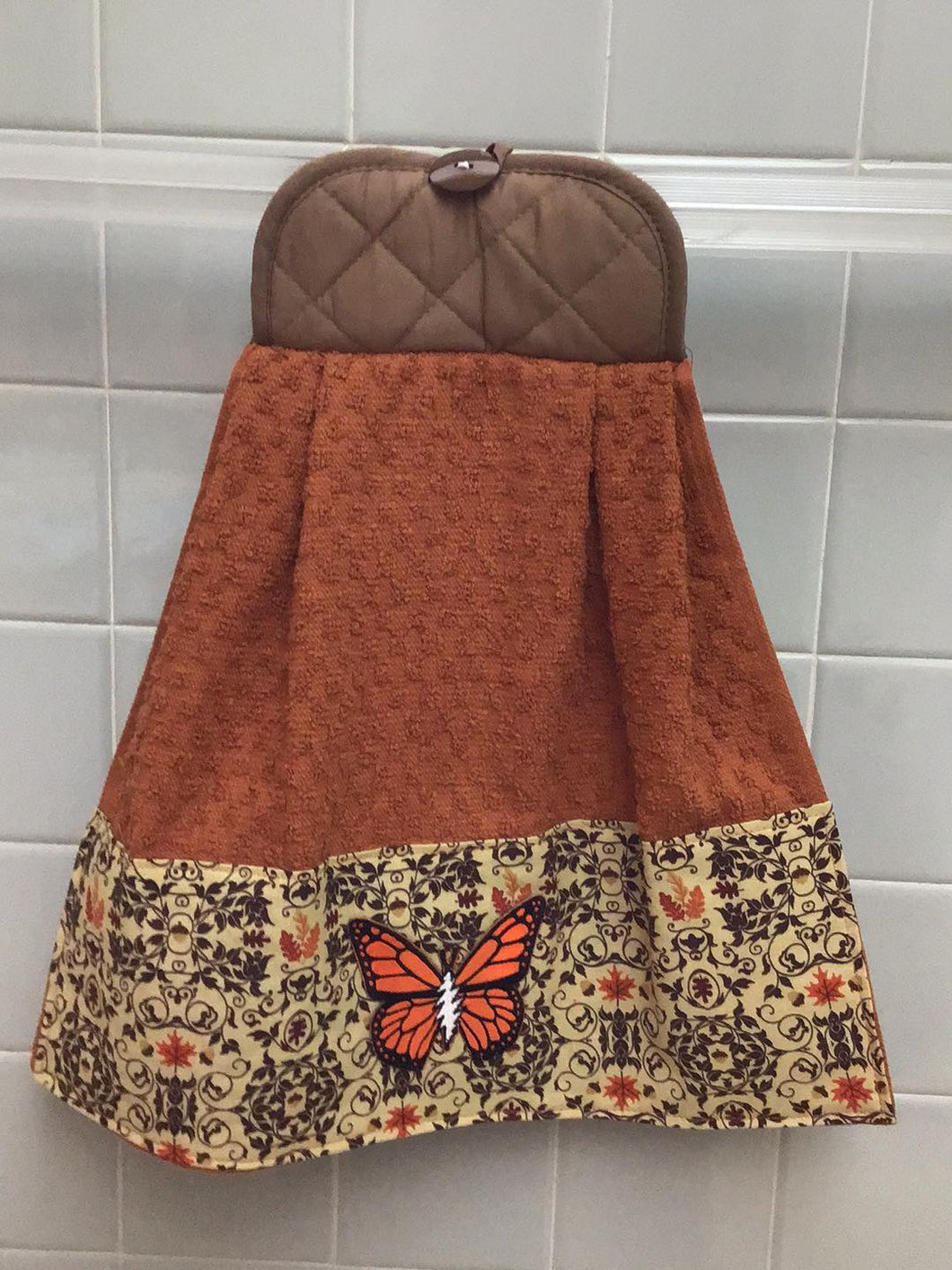 Autumn Monarch Decorative Towel - One Of A Kind