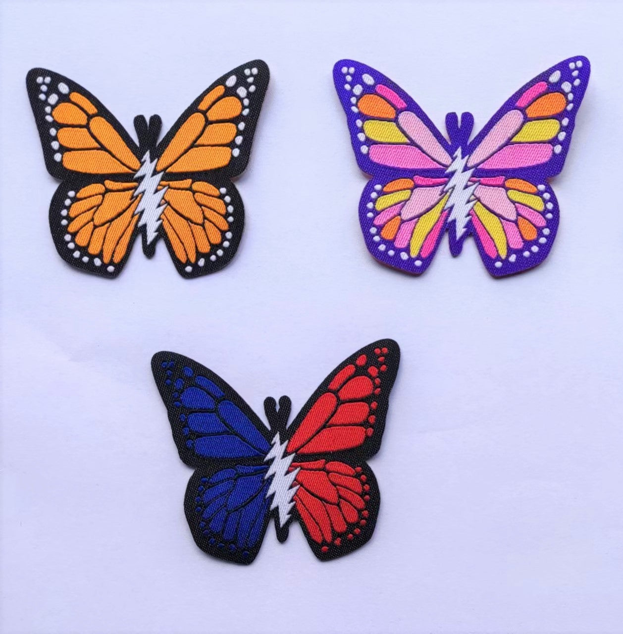 Large Monarch Butterfly Iron-On Patch - Multiple Colorways