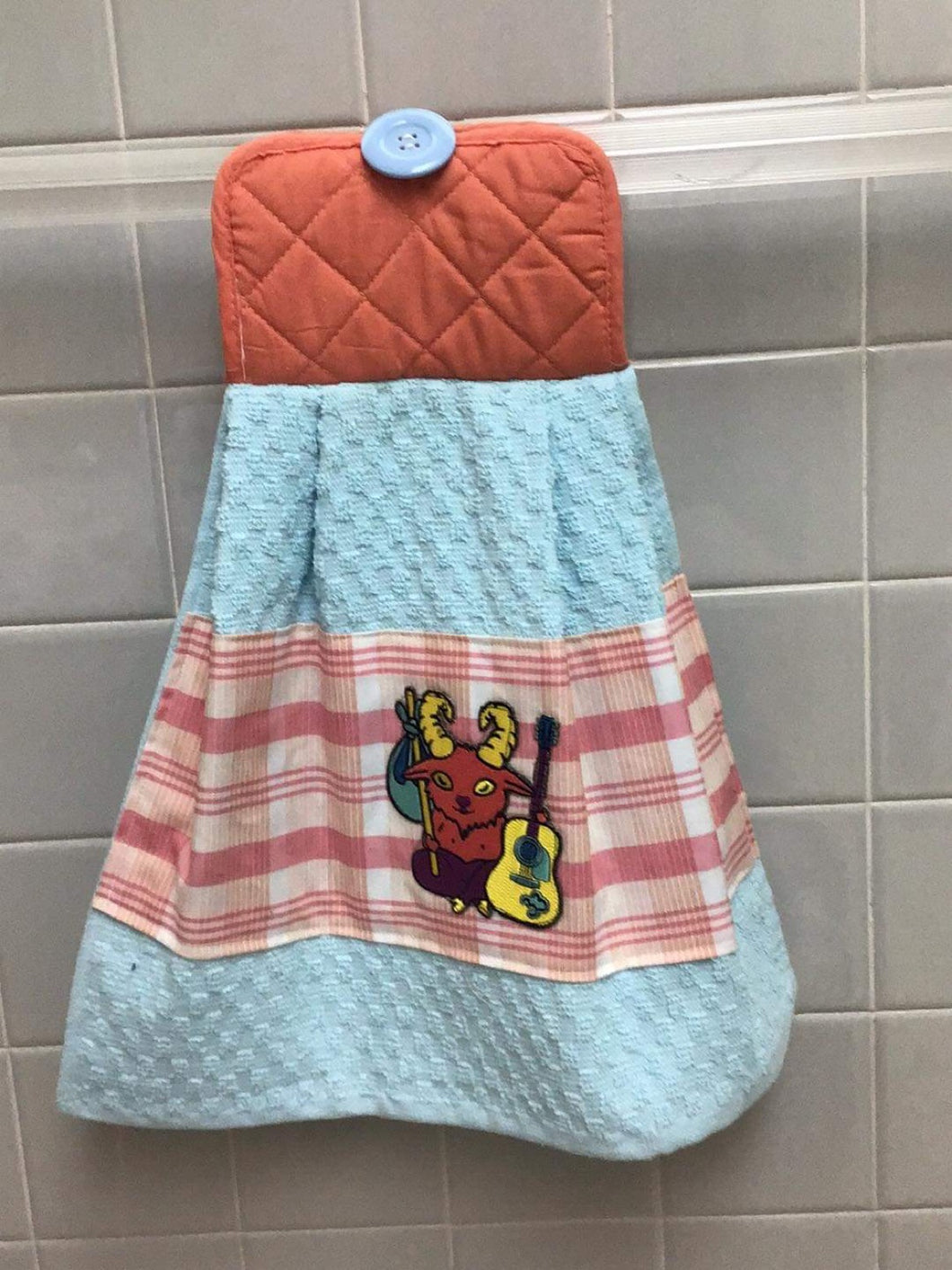 Baby Billy Orange Gingham Decorative Towel